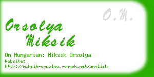 orsolya miksik business card